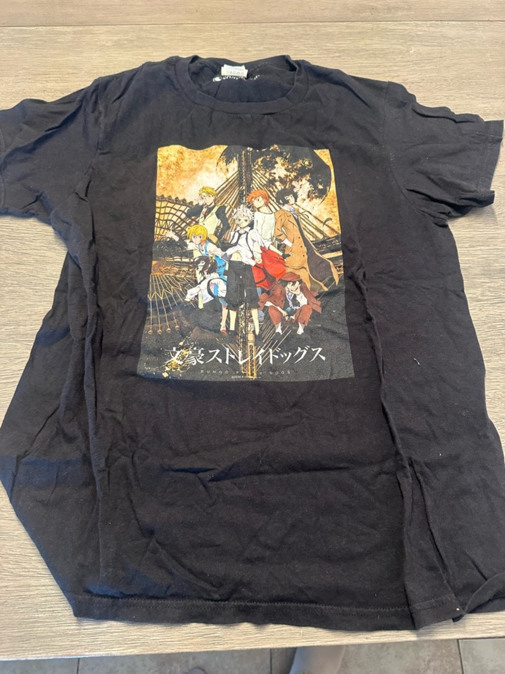 Black Anime Graphic Kids Tee - Unbranded